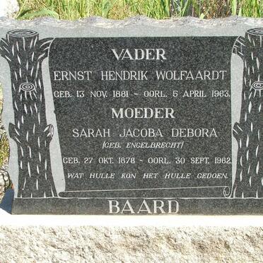 BAARD Ernst Hendrik Wolfaardt 1881-1963 &amp; Sarah Jacoba Debora ENGELBRECHT 1878-1962
