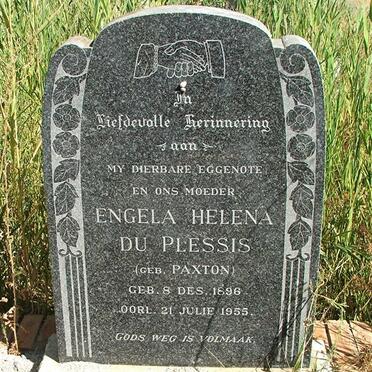 PLESSIS Johannes Gideon, du 1886-1963 &amp; Engela Helena PAXTON 1896-1955