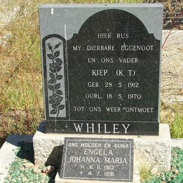 WHILEY K.T. 1912-1970 &amp; Engela Johanna Maria 1912-1991