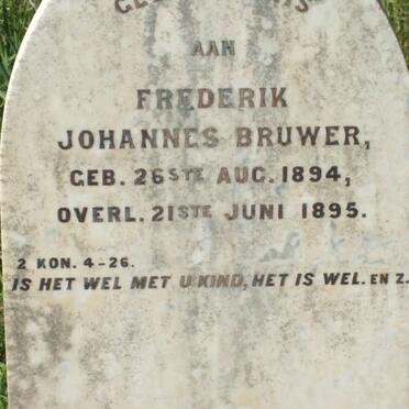 BRUWER Frederik Johannes 1894-1895