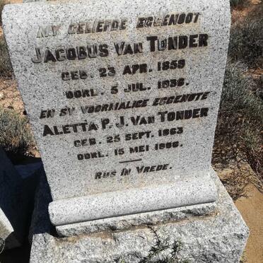 TONDER Jacobus, van 1859-1936 &amp; Aletta P.J. 1863-1906