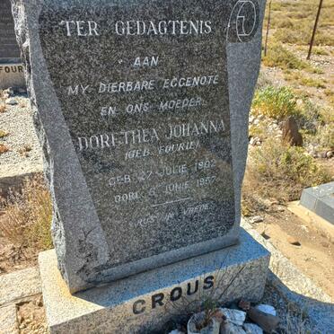 CROUS Dorethea Johanna nee FOURIE 1902-1957