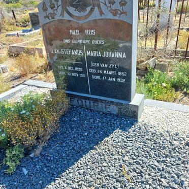 FOURIE Izak Stefanus 1838-1910 & Maria Johanna VAN ZYL 1852-1932
