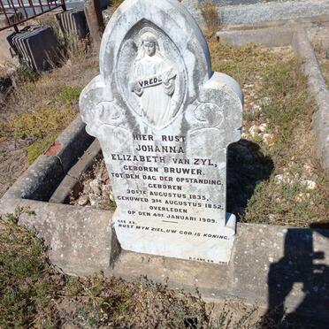 ZYL Johanna Elizabeth, van nee BRUWER 1835-1909