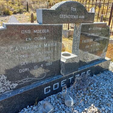 COETZEE Frederik Jacobus 1890-1967 & Catharina Maria DU PLESSIS 1895-1969