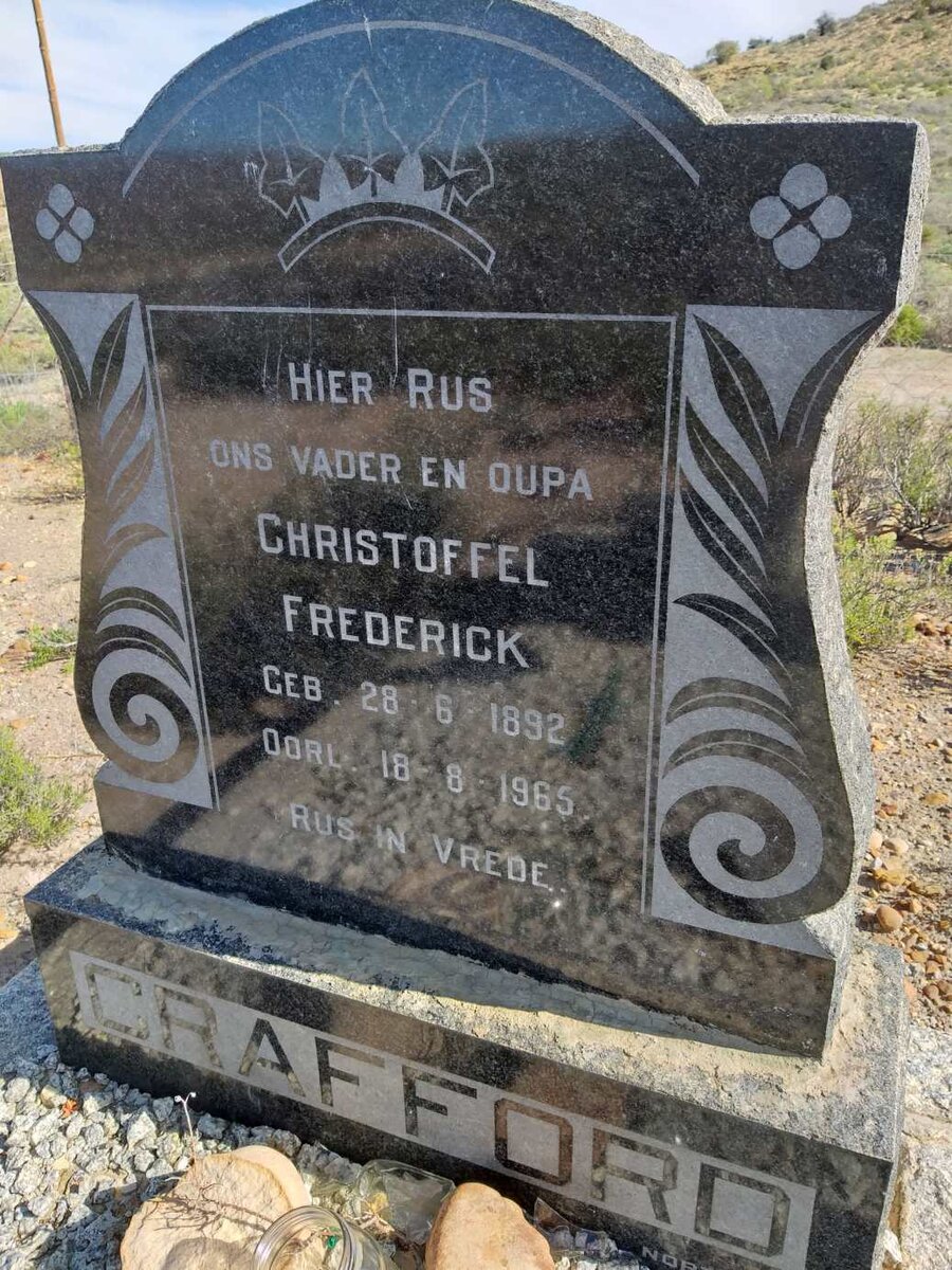 CRAFFORD Christoffel Frederick 1892-1965