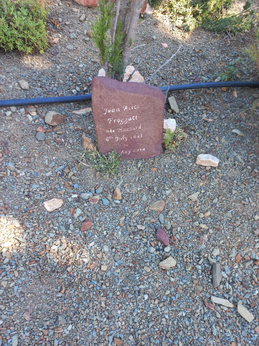 FROGGATT Joan Alice nee HAZZARD 1923-2014