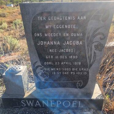 SWANEPOEL Johanna Jacoba nee JACOBS 1899-1978