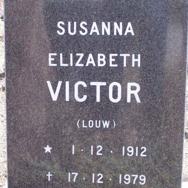 VICTOR Susanna Elizabeth nee LOUW  1912-1979
