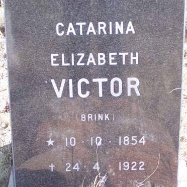 VICTOR Catarina Elizabeth nee BRINK 1854-1922