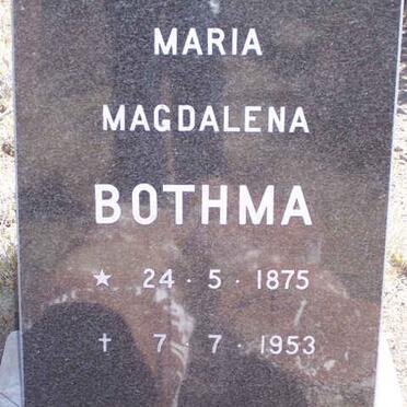 BOTHMA Maria Magdalena 1875-1953