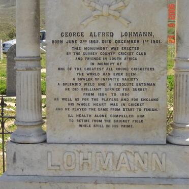 LOHMANN George Alfred 1865-1901