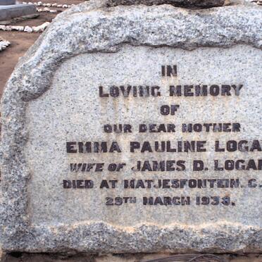 LOGAN James Douglas 1857-1920 &amp; Emma Pauline -1938