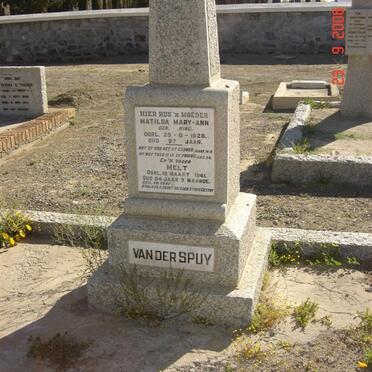 SPUY Melt, van der -1941 &amp; Matilda Mary-Ann KING -1928