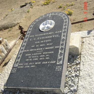 ESTERHUYSE E.C. nee DU TOIT 1847-1912
