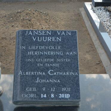 VUUREN Albertina Catharina Johanna, Jansen van 1937-2010