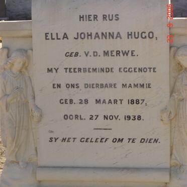 HUGO Ella Johanna nee V.D. MERWE 1887-1938