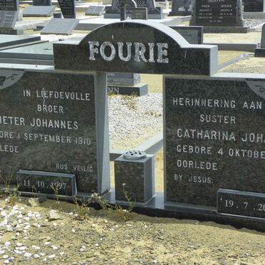 FOURIE Pieter Johannes 1910-1997 &amp; Catharina Johanna 1912-2007