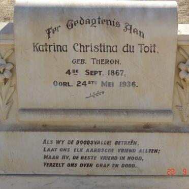 TOIT Katrina Christina, du nee THERON 1867-1936