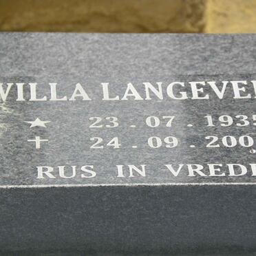 LANGEVELD Willa 1935-2008