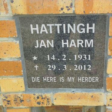HATTINGH Jan Harm 1931-2012