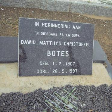 BOTES Dawid Matthys Christoffel 1907-1997