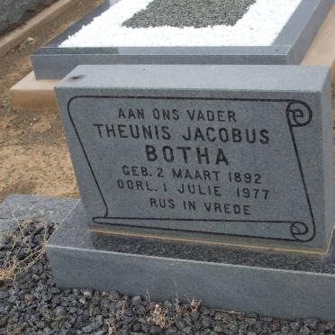 BOTHA Theunis Jacobus 1892-1977