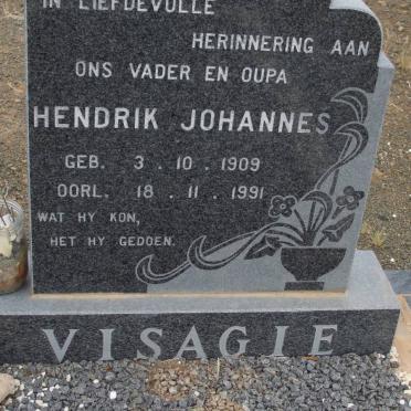 VISAGIE Hendrik Johannes 1909-1991