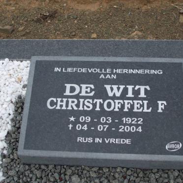 WIT Christoffel F., de 1922-2004