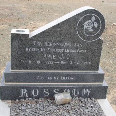 ROSSOUW Awie J.C. 1928-1974