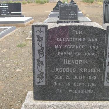 KRUGER Hendrik Jacobus 1899-1962