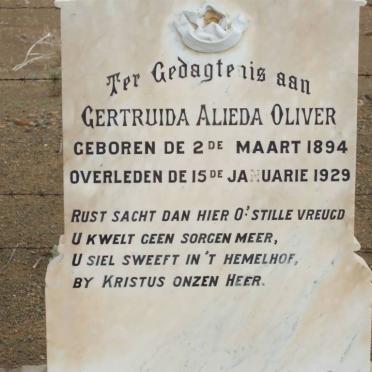 OLIVER Gertruida Alieda 1894-1929