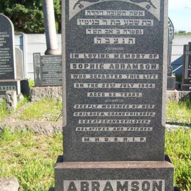 ABRAMSON Sophie  -1944 