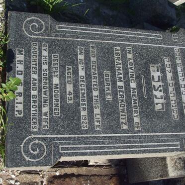 BERKOWITZ Abraham -1923 