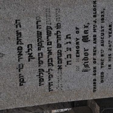 BLOCH Isidor Max -1933