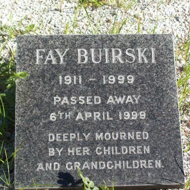 BUIRSKI Fay 1911-1999