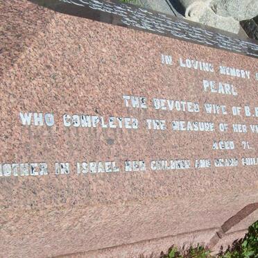 BENJAMIN Pearl   -1911 