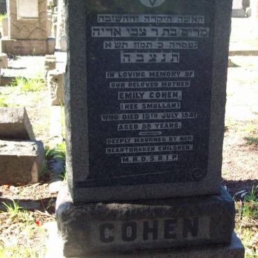 COHEN Emily nee SMOLLAN -1941 