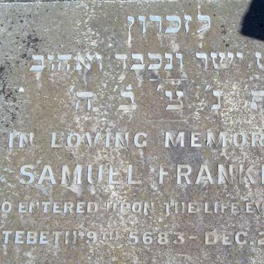 FRANKLIN Samuel  -1922