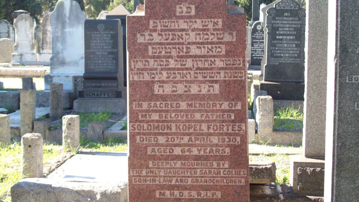 FORTES Solomon Kopel  -1930 