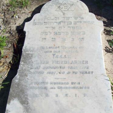 FRIEDLANDER Isaac Lieb  -1921 