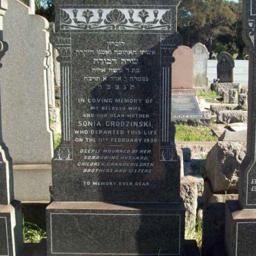 GRODZINSKI Sonia  -1938