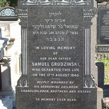 GRODZINSKI Samuel  -1940