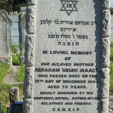 ISAACS Abraham Uriah  -1942 