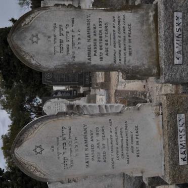 KAMINSKY Samuel -1937 &amp; Katie -1970