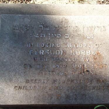KORBER Gershon  -1943 