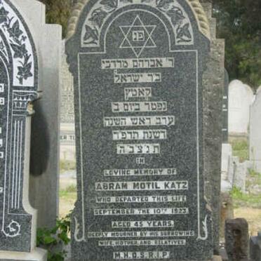 KATZ Abram Motil -1923
