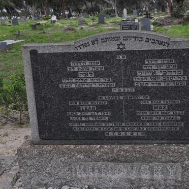 KUNOVSKY Max -1942 &amp; Leah -1941