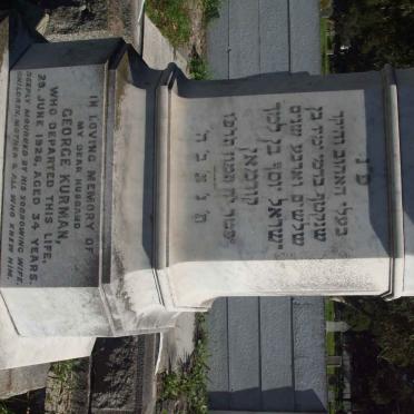 KURMAN George  -1926 