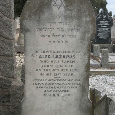 LAZARUS Alec -1938